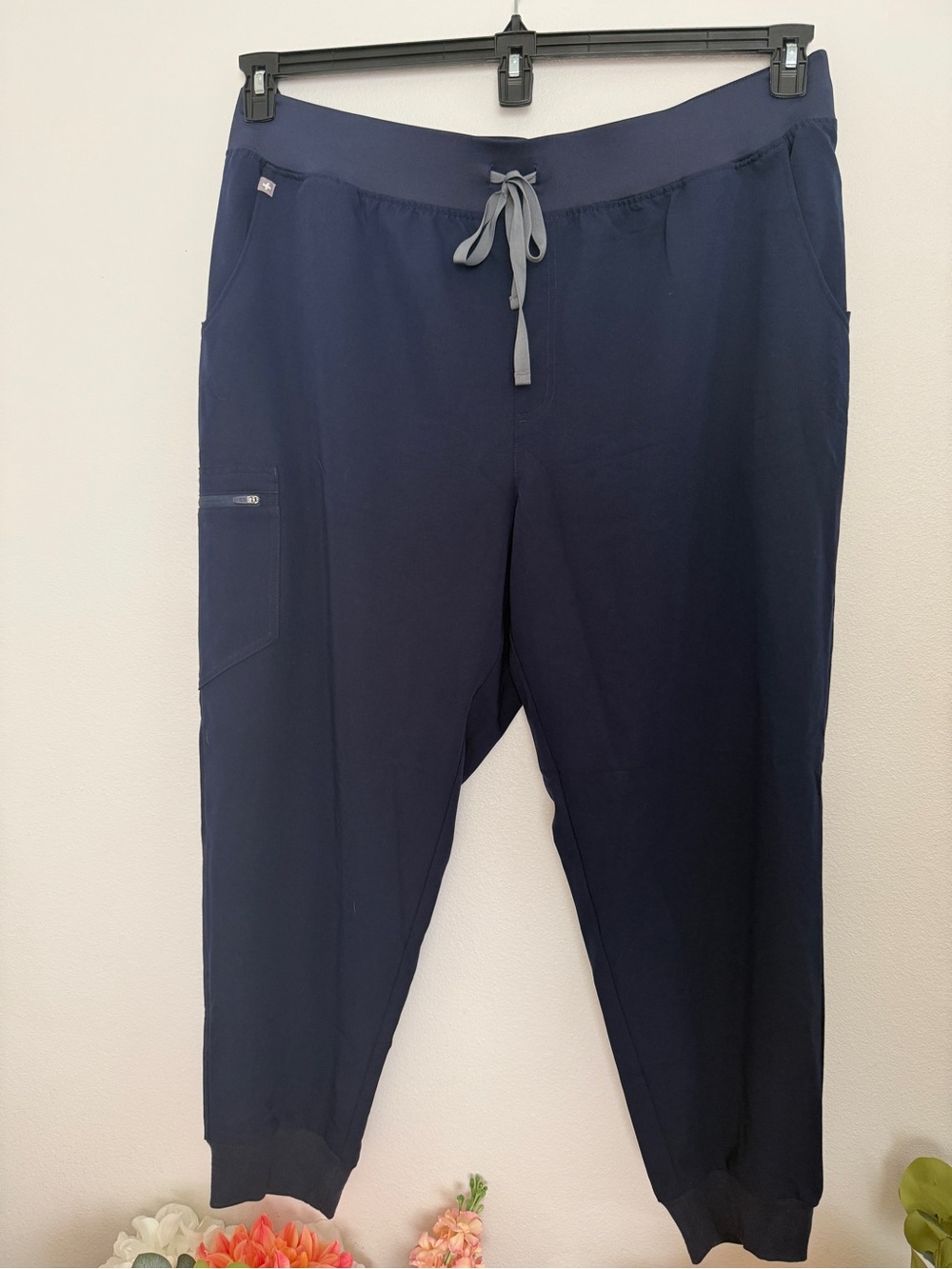 FIGS Navy Zamora Jogger Pants with Drawstring Waist